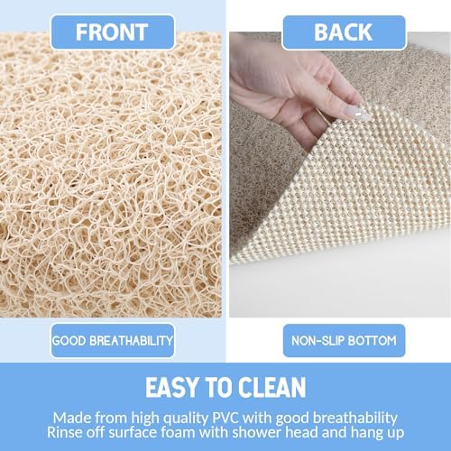 Hargiis Non Slip Shower Mat, Anti Slip Bath Mat, Quick Drying Bath Tub Mats - Image 4