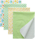 Gina Era Flannel Receiving Blankets, Baby Swaddle Blankets 100% Cotton 4 Pcs by GinaEra