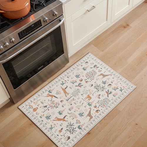 BESBLEE 2X3 Washable Area Rug for Entrance, Animal Doormat Non Slip - Image 2