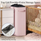 Optish 75L Pink Slim Laundry Hamper, Large Laundry Basket - Image 4