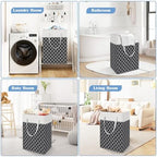 BlissTotes 3-Pack Laundry Basket, Collapsible Laundry Hamper - Image 6