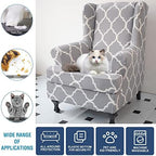 NILUOH Wingback Chair Covers 2-Piece, Armchair Slipcovers - Image 4
