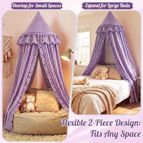 SmoothNovelty Gingham Plaid Bed Canopy - Image 6