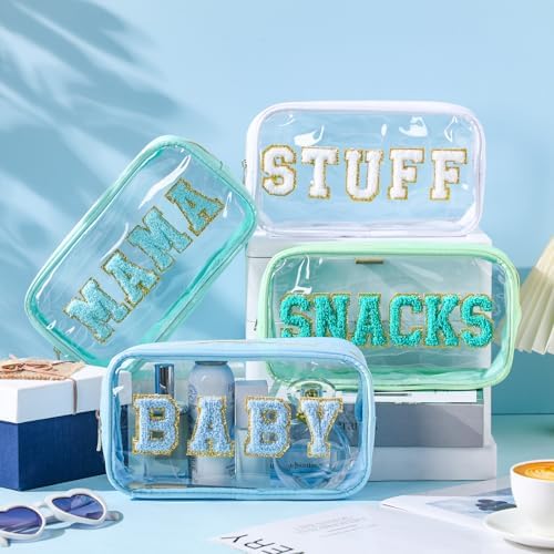 4 Pcs Mama and Baby Toiletry Bag Diaper Bags, Fresh Color - Image 2