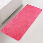 Yeaban Chenille Hot Pink Bathroom Runner Rug 24"x72" by Yeaban