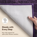 GRANNY SAYS Purple Bathroom Rug 32" x 20", Non-Slip Microfiber Bath Mat - Image 4