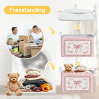 Pink Bow Foldable Storage Box, Waterproof Toy and Clothes Storage Box - Image 3