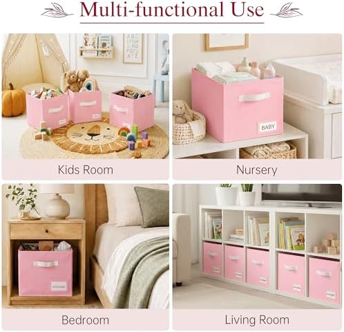 Storage Cubes 10 Pack, 11 Inch Fabric Storage Bins Organizer - Image 7