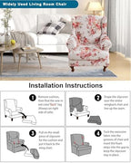 CRFATOP Wingback Chair Covers Wing Armchair Slipcovers - Image 6