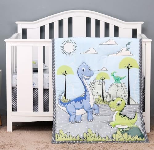 Animals 3pcs Baby Crib Bedding Set Pink Nursery Bedding Set - Image 2