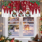 Christmas Gnomes Valance Kitchen Curtains - Image 5