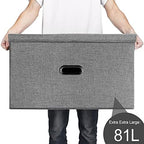 Large Linen Fabric Foldable Storage Bins - Image 6