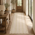 GarveeHome 2.5x10 Scalloped Washable Runner Rug Long Hallway Kitchen Rug by GarveeHome