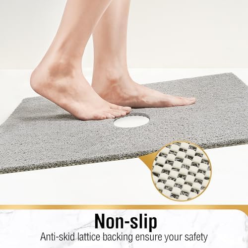 HITSLAM Square Shower Mat, 32 x 32 Inch Non Slip Bath Mat - Image 3