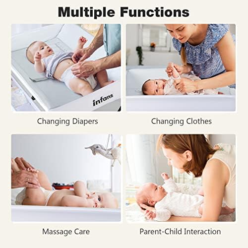INFANS Baby Changing Table, Folding Diaper Station Portable Nursery Organizer - Image 3