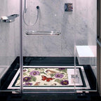 Shower Mat Non Slip 26.8 x 15.1 Inches, Butterfly Flowers Birds Bathtub Mat - Image 6