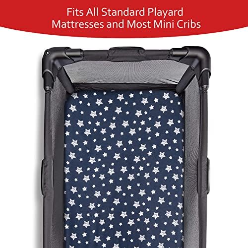Pack and Play Sheets Boys, Mini Crib Sheets, Stretchy Playard Fitted Sheet - Image 3