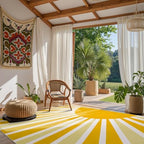 Lahome Yellow Rainbow Sun Area Rug 8x10 - Image 2