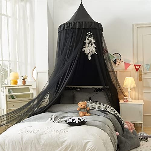 VETHIN Bed Canopy for Girls, Princess Round Dome Dreamy Mosquito Net Bedding - Image 2