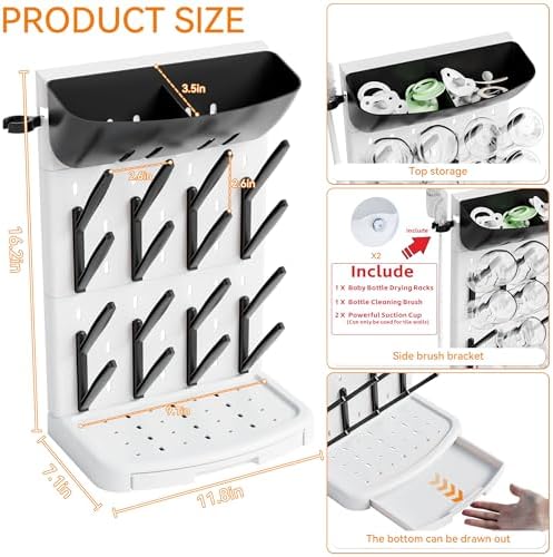SuoXing Vertical Baby Bottle Drying Rack - Image 3