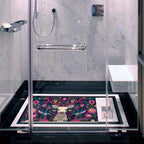 Shower Mat Non Slip 26.8 x 15.1 Inches, Deer Flower Birds Bathtub Mat Shower - Image 6
