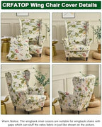 CRFATOP Wingback Chair Covers Stretch Armchair Slipcovers - Image 3