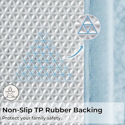GRANNY SAYS Baby Blue Bathroom Rugs Set 2 Piece, Soft Microfiber Bath Mats - Image 4