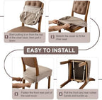 Genina Waterproof Chair Covers Set of 4, Stretch Chair Cover - Image 5