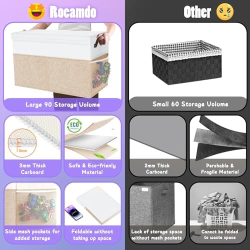 Large Toy Storage Box with Lid & Dividers, Kids Toy Chest - Image 5