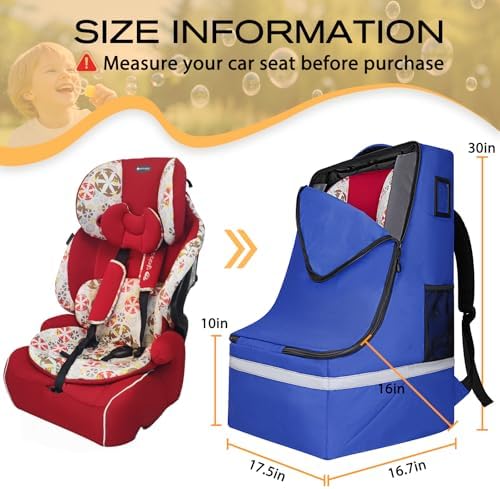 LARIPOP Car Seat Travel Bag for Airplane, Universal Gate Check Car Seat Bag - Image 2