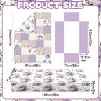Hahafelt 3 Piece Patchwork Flowers Baby Crib Bedding Set - Image 2