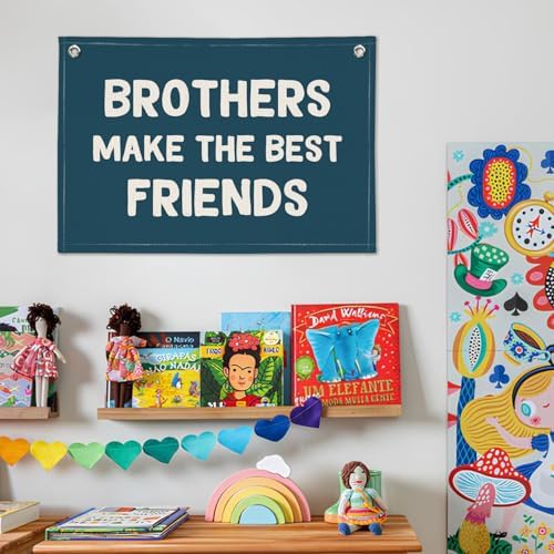 Brothers Make The Best Friends Banner, Boys Room Decor, Toddler Boy Linen - Image 7