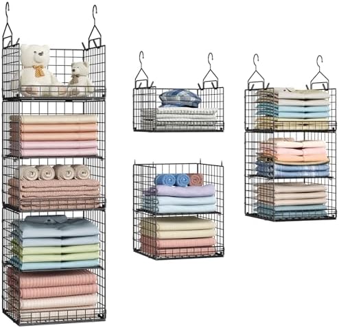 Yuyetuyo 5 Tier Closet Hanging Organizer and Storage Separable Hanging Closet by Yuyetuyo