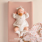 lulumoon Muslin Changing Pad Cover: 32x16 Fit Standard Rectangle Pad - Image 4