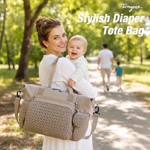 Diaper Bag Tote, Large Baby Hospital Bag - Image 2
