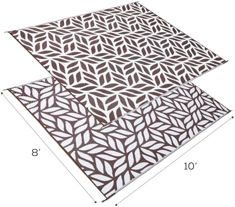 Stylish Camping 258107 8-feet by 10-feet Reversible Mat, Plastic Straw Rug - Image 2