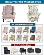 CRFATOP Wingback Chair Covers Stretch Armchair Slipcovers - Image 3