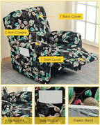 NILUOH Stretch Recliner Covers 4 Piece, Non-Slip Lazy Boy Chair Covers - Image 3