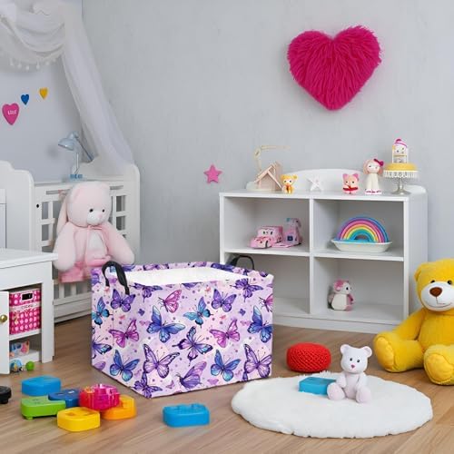 Rectangular Butterfly Basket Baby Storage Basket Storage Bin Organizer Box Room - Image 4