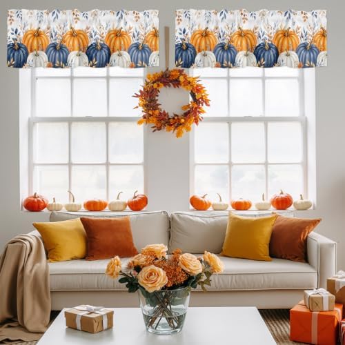 Vandarllin Fall Thanksgiving Kitchen Curtains Valances - Image 5