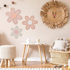 Maitys 3 Pcs Boho Daisy Flower Wall Decor Nursery Art, Rustic Color - Image 5