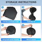 JUSTTOP 300T Double-Layer Design Universal Car Windshield Sun Shade, Foldable - Image 5