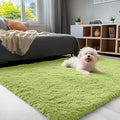 OLANLY 3x5 Machine Washable Small Bedside Rug, Soft Fluffy Shaggy Rugs by OLANLY