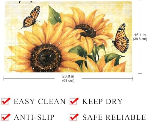 Shower Mat Bathtub Mat, 26.8x15.1 inch, Non-Slip Bath Mat - Image 4