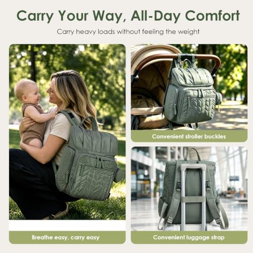 TOPEAST Diaper Bag Backpack, Large Travel Baby Bag - Image 6