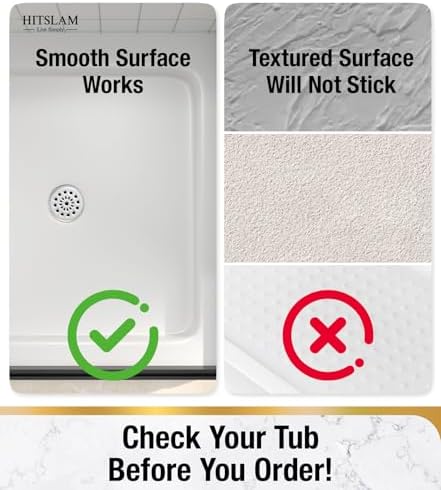 HITSLAM Shower Mat Non Slip, Square Bath Tub Mat - Image 3