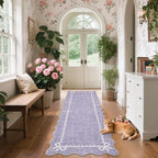 GarveeHome Scalloped Hallway Runner Rug 2x6 Non Slip Bedroom Rugs - Image 4