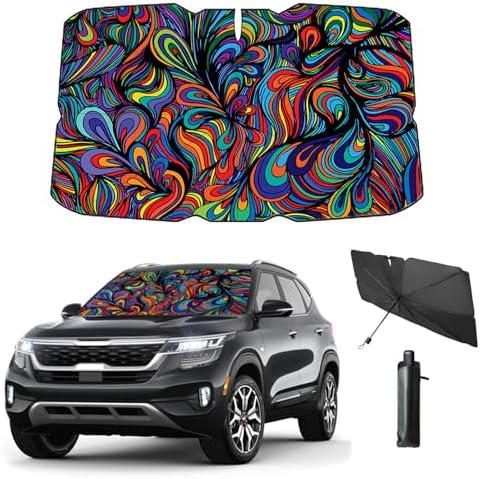 Windshield Sun Shade Umbrella for Car Foldable Umbrella Front Window Sunshade by Coricha