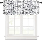 Valance Kitchen Curtains for Kitchen, 1 Panel by DDCBNS
