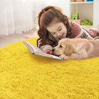 OLANLY Yellow Round Rugs for Bedroom - Image 5